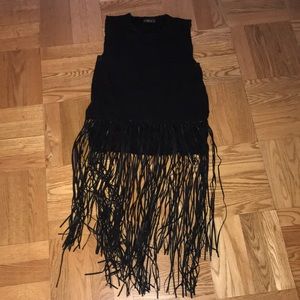Zara knit cropped with fringes